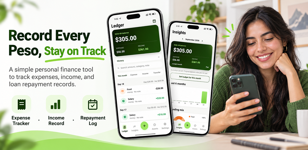 PeraLedger app preview banner